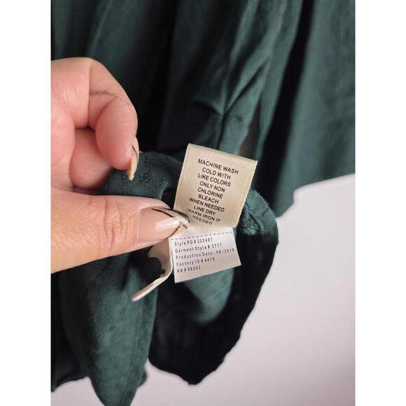 Women's Kraft Kat Boho Green Top Tunic Blouse size Large - Picture 6 of 9